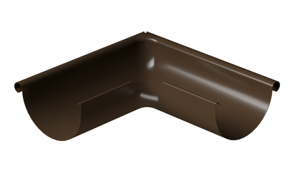 Угол внешний 90° D125 Döcke STAL PREMIUM Каштан, (RAL 8017) купить в Малоярославце