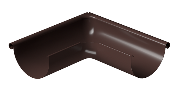 Угол внешний 90° D125 Döcke STAL PREMIUM Шоколад, (RAL 8019) купить в Малоярославце