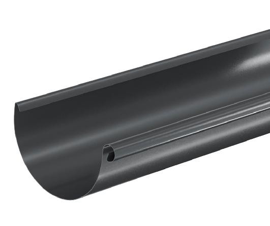 Водосток Aquasistem, система 125x90 - Водосточный желоб 3.00м RAL 7024 Тёмно-серый купить в Малоярославце