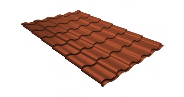Металлочерепица кредо GL 0,5 GreenСoat Pural RR 750 кирпично-красный (RAL 8004 терракота) купить в Малоярославце