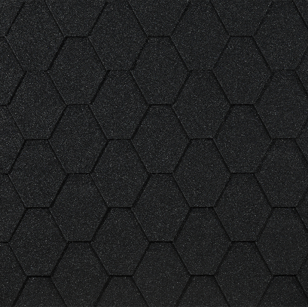 Гибкая черепица EURASIA Docke, Коллекция ШЕСТИГРАННИК Чёрный купить в Малоярославце