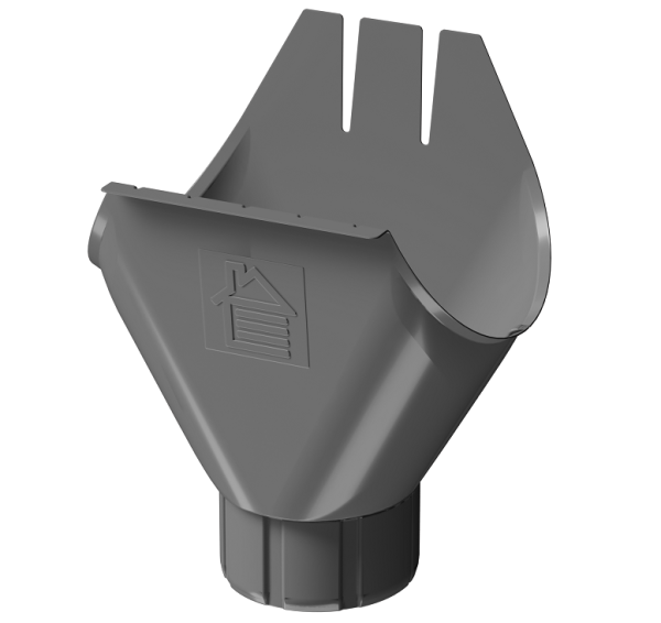 Воронка желоба D125 Döcke STAL PREMIUM Графит, (RAL 7024) купить в Малоярославце