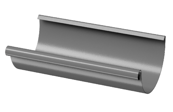 Желоб полукруглый D125 3 м Döcke STAL PREMIUM Графит, (RAL 7024) купить в Малоярославце