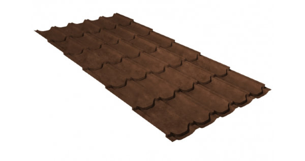 Металлочерепица квинта плюс 0,45 Safari Twincolor Brown купить в Малоярославце