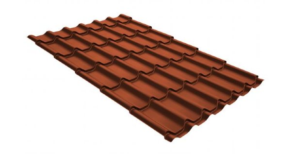 Металлочерепица классик GL 0,5 GreenCoat Pural RR 750 кирпично-красный (RAL 8004 терракота) купить в Малоярославце