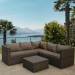 Комплект мебели AFINA плетеной из иск. ротанга YR825A Brown/Beige купить в Малоярославце