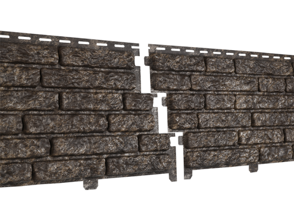 Фасадная панель Ю-пласт Стоун Хаус Кварцит Коричневый купить в Малоярославце