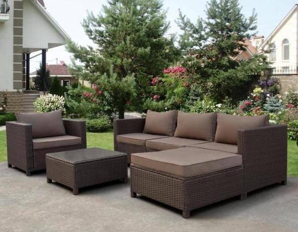 Комплект мебели AFINA плетеной из иск. ротанга YR821A Brown/Beige купить в Малоярославце