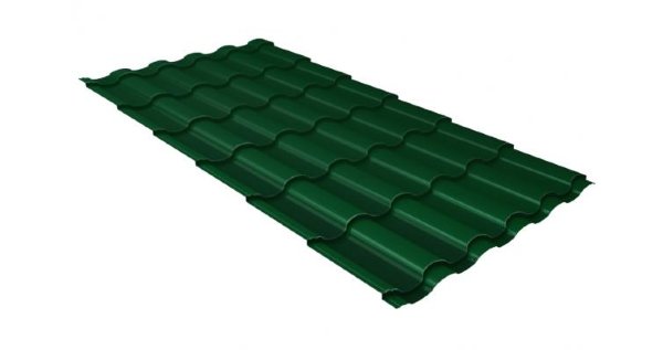 Металлочерепица кредо 0,5 Satin RAL 6005 зеленый мох купить в Малоярославце