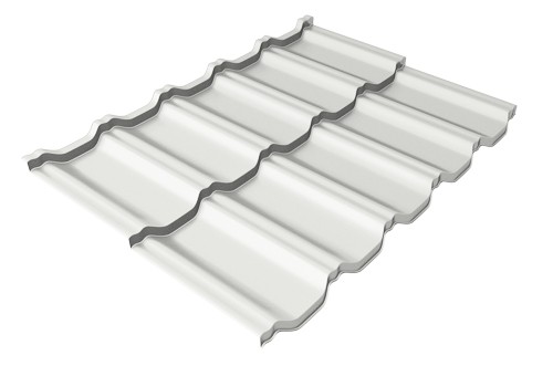Металлочерепица модульная Квинта Uno Grand Line c 3D резом 0,5 Satin RAL 9003 сигнальный белый купить в Малоярославце