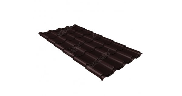 Металлочерепица камея GL 0,5 Quarzit RAL 8017 Metallic купить в Малоярославце
