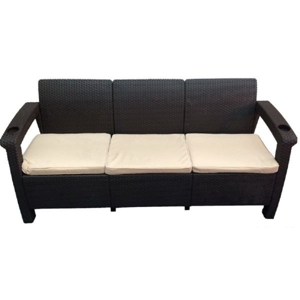 Трёхместный диван  Yalta Sofa 3 Seat венге купить в Малоярославце