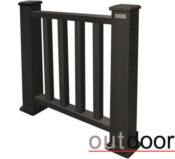 Ограждение из ДПК Outdoor Классик 3D STORM чёрный купить в Малоярославце