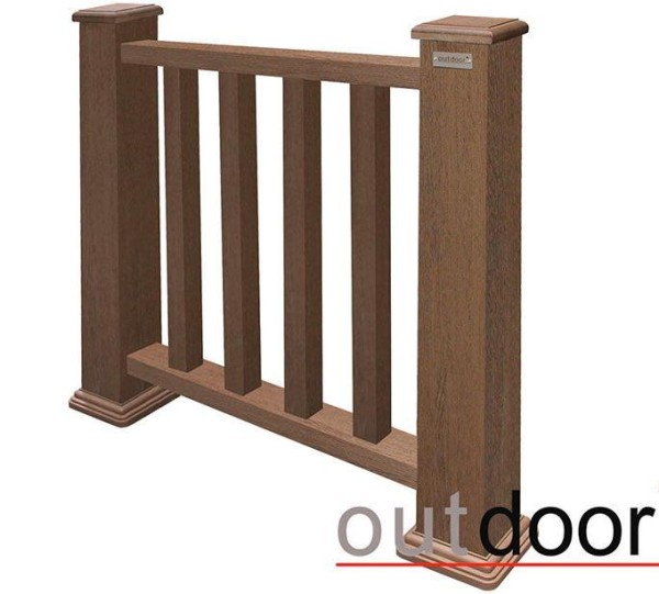 Ограждение из ДПК Outdoor Классик 3D STORM коричневый микс купить в Малоярославце