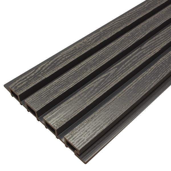 Фасадная доска из ДПК Faynag Wood Рейка Мокрый Асфальт купить в Малоярославце