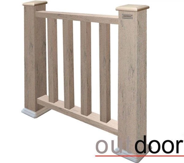 Ограждение из ДПК Outdoor Классик 3D STORM серый микс купить в Малоярославце