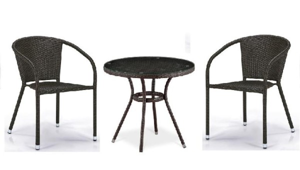 Комплект плетеной мебели AFINA из иск. ротанга Асоль-7 T282ANT/Y137C-W53 Brown 2Pcs купить в Малоярославце