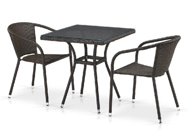 Комплект плетеной мебели AFINA из иск. ротанга T282BNT/Y137C-W53 Brown 2Pcs купить в Малоярославце