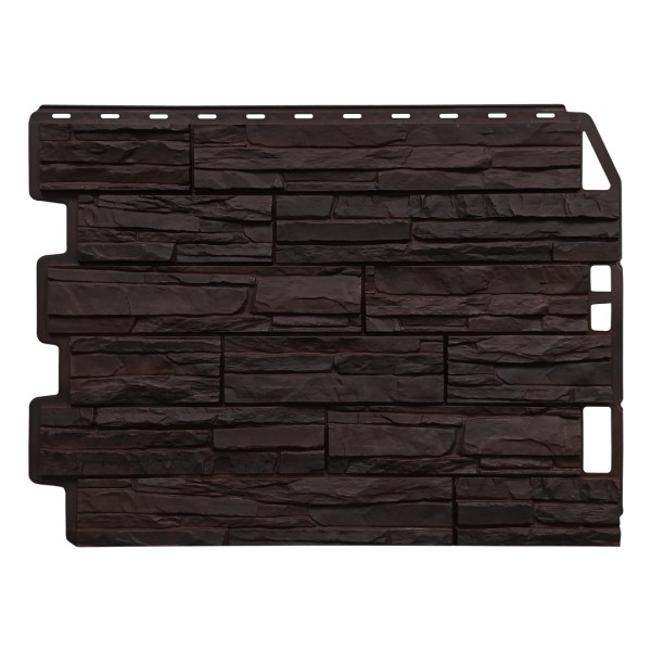 Фасадная панель FineBer, Скол - Тёмно коричневый купить в Малоярославце