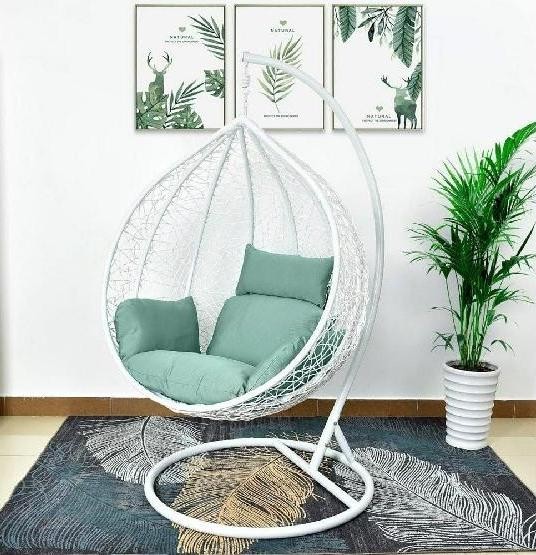 Кресло Подвесное из искусственного ротанга AFM-168A-XL White/Green купить в Малоярославце
