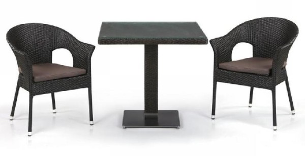Комплект плетеной мебели AFINA из иск. ротанга T605SWT/Y79A-W53 Brown 2Pcs купить в Малоярославце