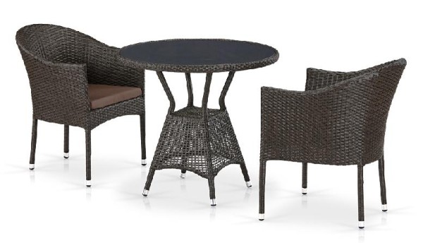 Комплект плетеной мебели AFINA из иск. ротанга T707ANS/Y350-W53 Brown 2Pcs купить в Малоярославце
