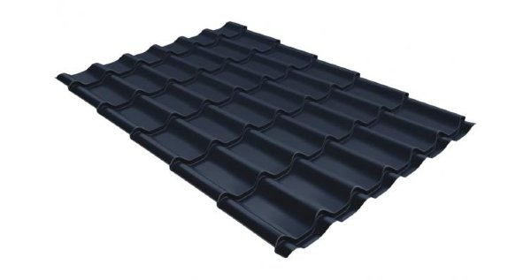 Металлочерепица классик 0,5 Satin RAL 7024 мокрый асфальт купить в Малоярославце