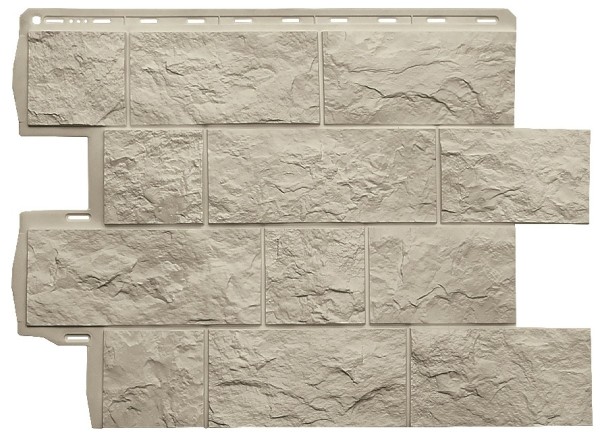 Фасадная панель Альта-Профиль Туф ЭКО Кремовый купить в Малоярославце