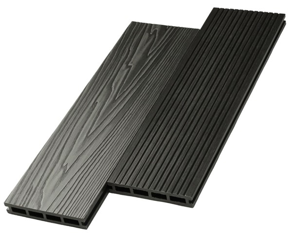 Террасная доска ДПК NanoWood двусторонняя New 3D тиснение + вельвет Графит купить в Малоярославце