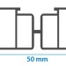 Лага алюминиевая KRONEX 50x25x3000 мм несущая купить в Малоярославце