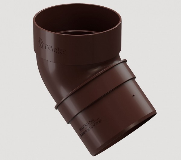 Колено 45˚ПВХ Docke STANDART Тёмно-коричневый купить в Малоярославце