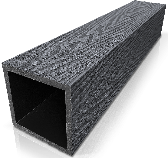 Столб ДПК 3D GardenParkett фактура дерева Графит купить в Малоярославце