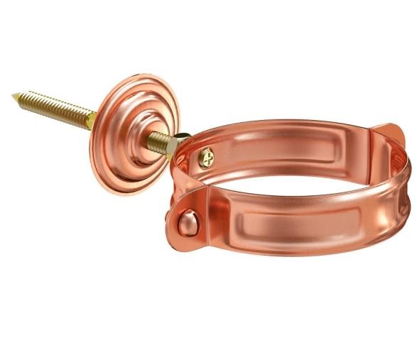Водосток Aquasistem, система 125x90 - Хомут для крепления трубы медный d90мм купить в Малоярославце