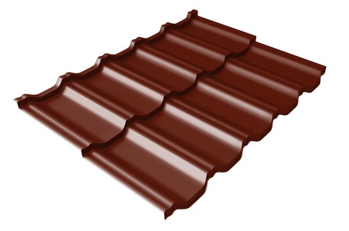 Металлочерепица модульная Квинта Uno Grand Line c 3D резом 0,5 Satin RAL 3005 красное вино купить в Малоярославце