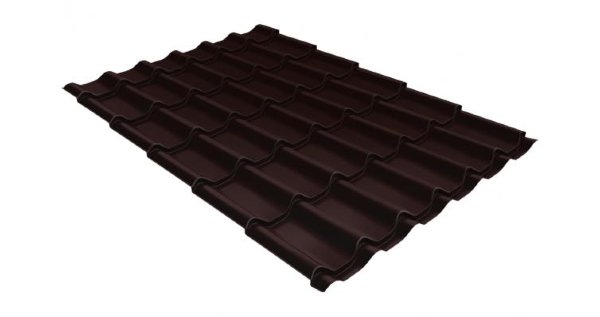 Металлочерепица классик 0,5 Satin RAL 8017 шоколад купить в Малоярославце