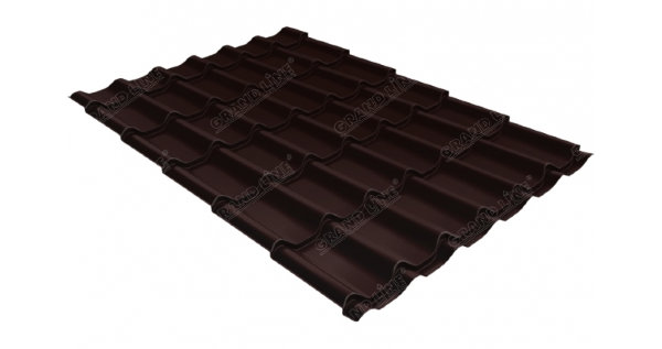 Металлочерепица классик GL 0,5 Quarzit RAL 8017 шоколад Metallic купить в Малоярославце