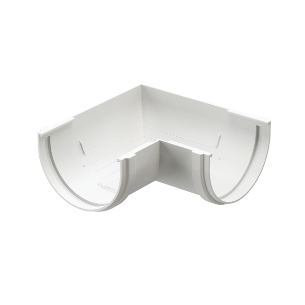 Угол желоба 90˚ Docke Premium ПВХ - Пломбир купить в Малоярославце