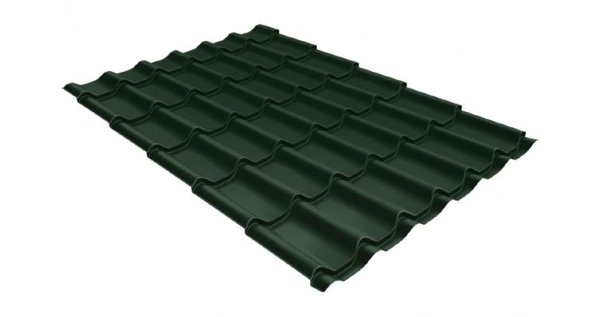 Металлочерепица классик 0,5 Satin RR 11 темно-зеленый купить в Малоярославце